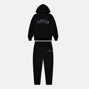 Trapstar Arched Irongate Tracksuit - Black / Blue Camo - No Sauce The Plug