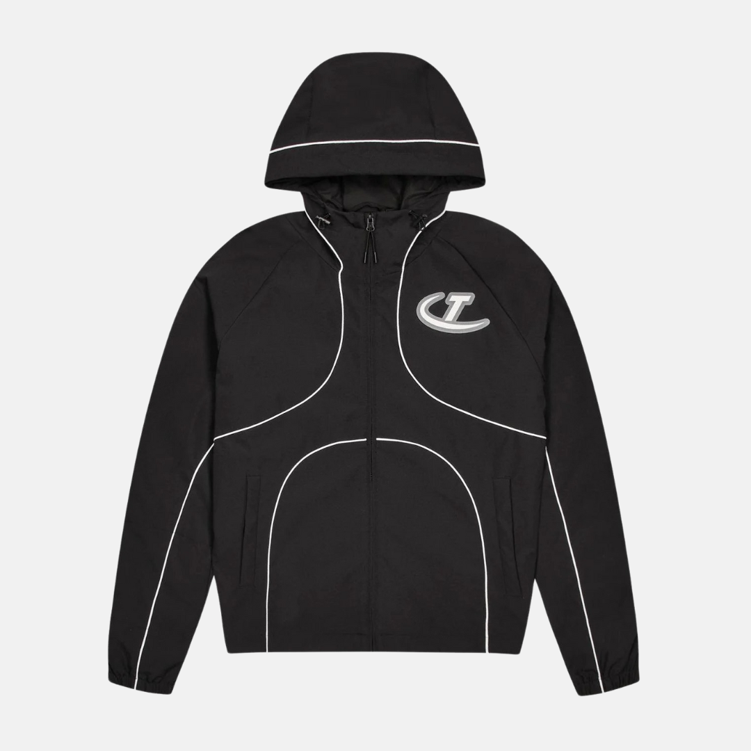 Trapstar Hyperdrive Piped Padded Windbreaker - Black - No Sauce The Plug