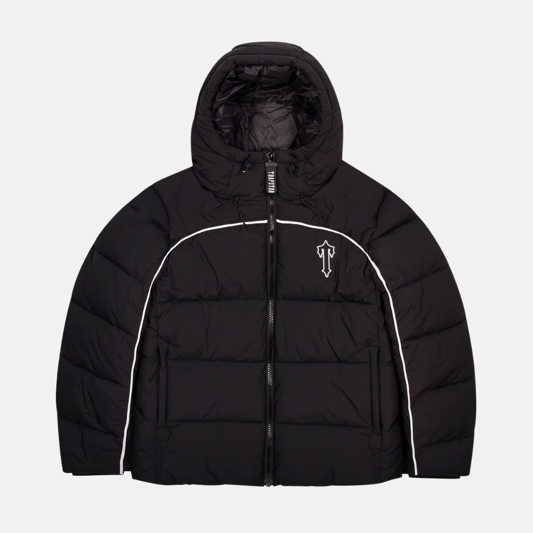 Trapstar Irongate Arch Pipping Puffer - Black/White - No Sauce The Plug