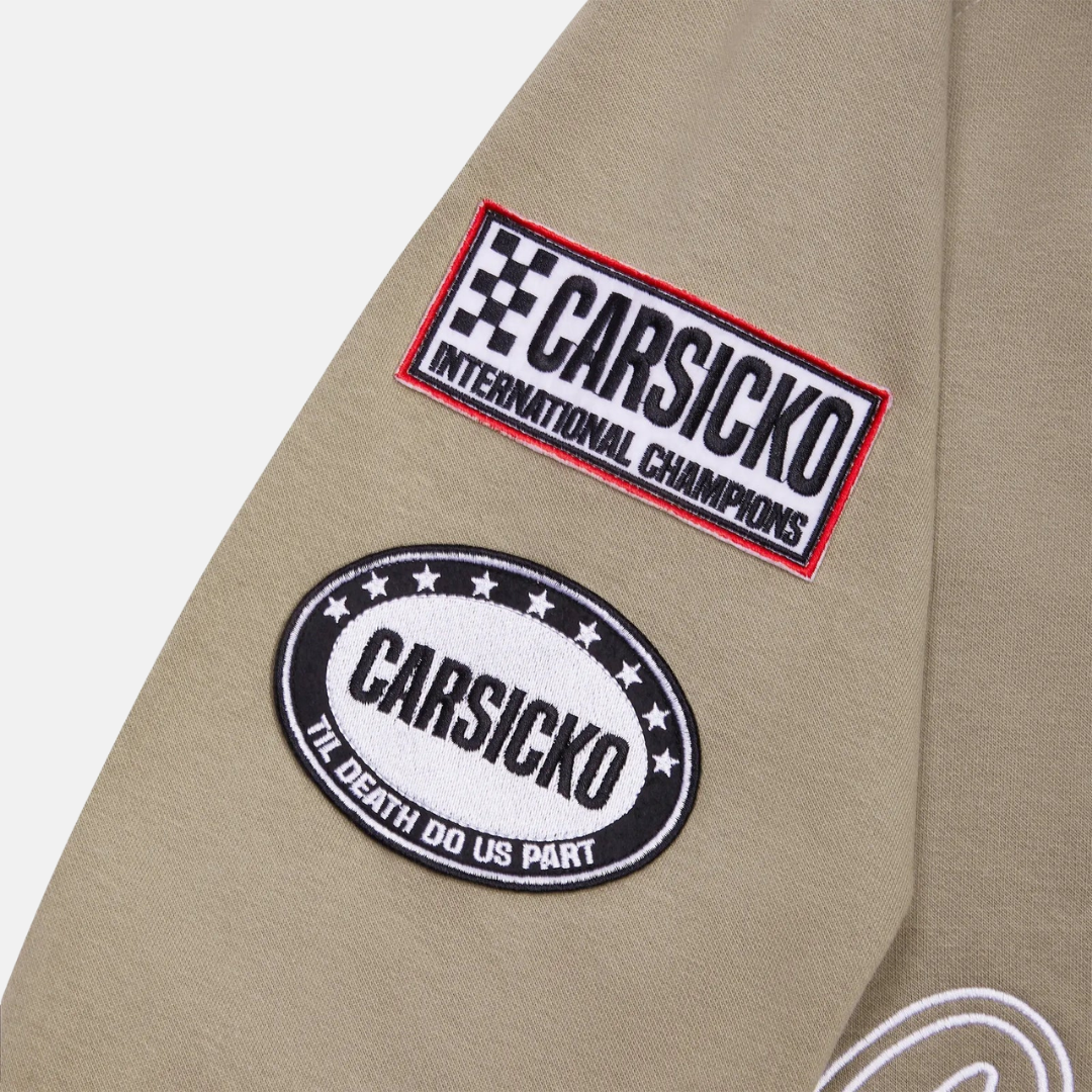 Carsicko Racing Club Hoodie - Cream - No Sauce The Plug