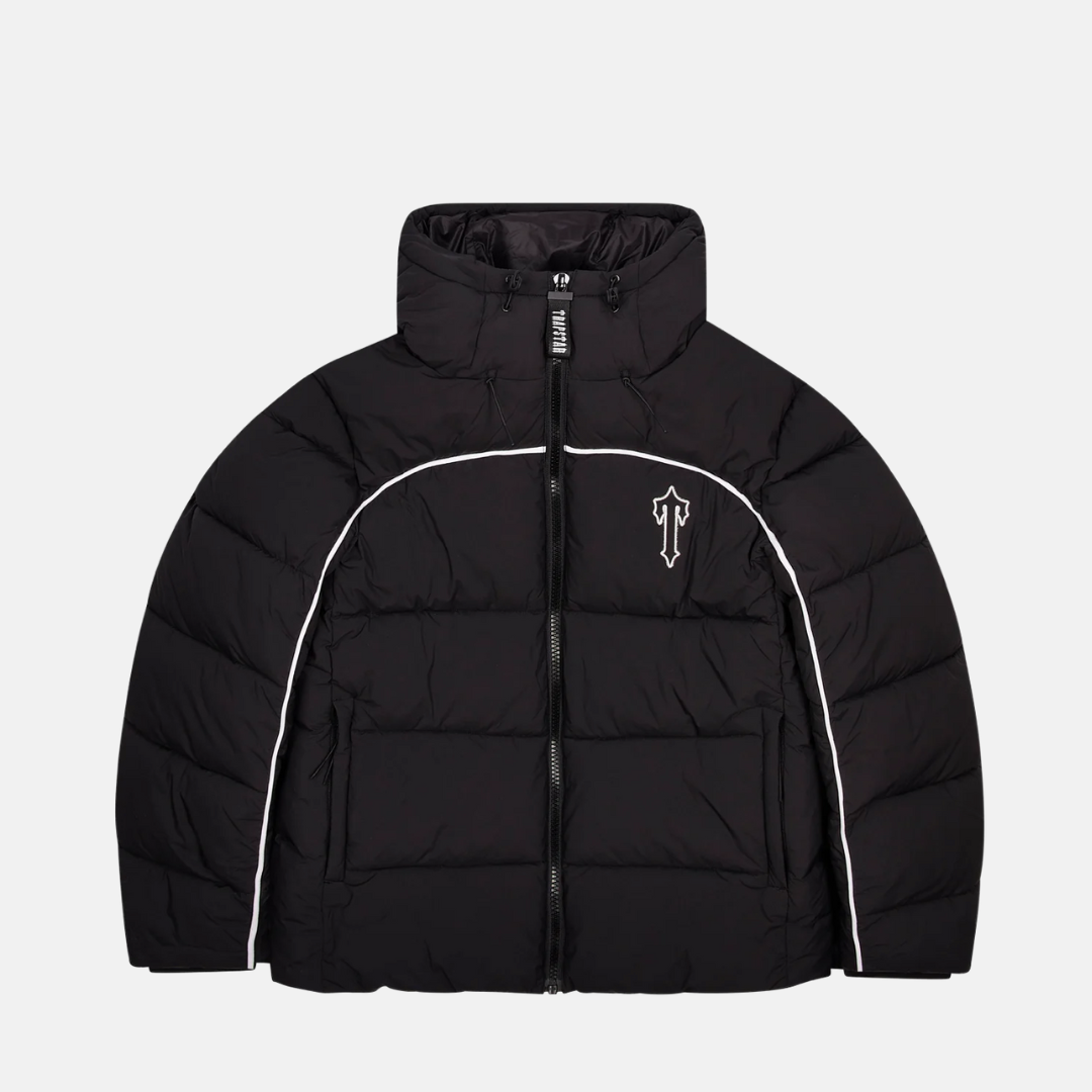 Trapstar Irongate Arch Pipping Puffer - Black/White - No Sauce The Plug