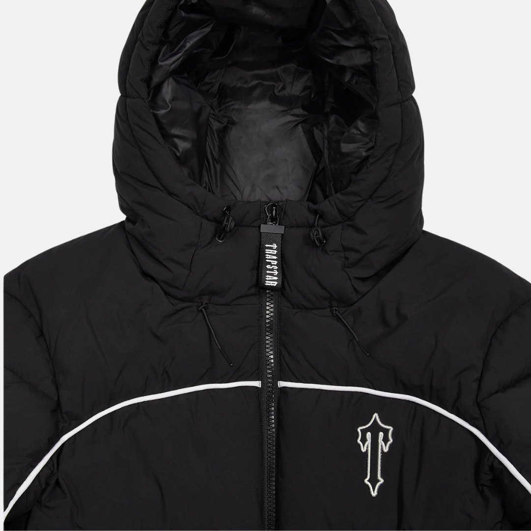 Trapstar Irongate Arch Pipping Puffer - Black/White - No Sauce The Plug