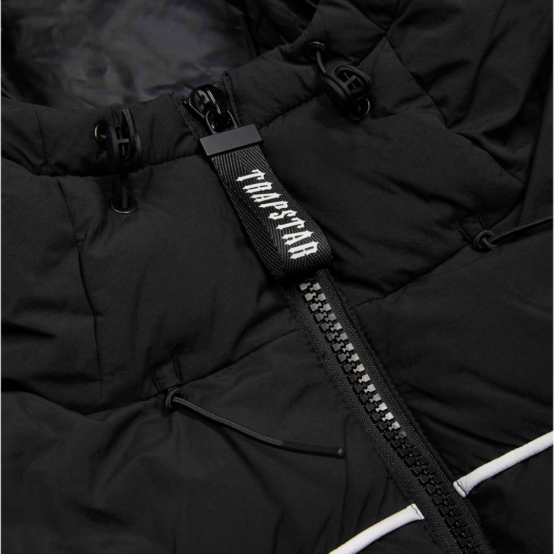 Trapstar Irongate Arch Pipping Puffer - Black/White - No Sauce The Plug
