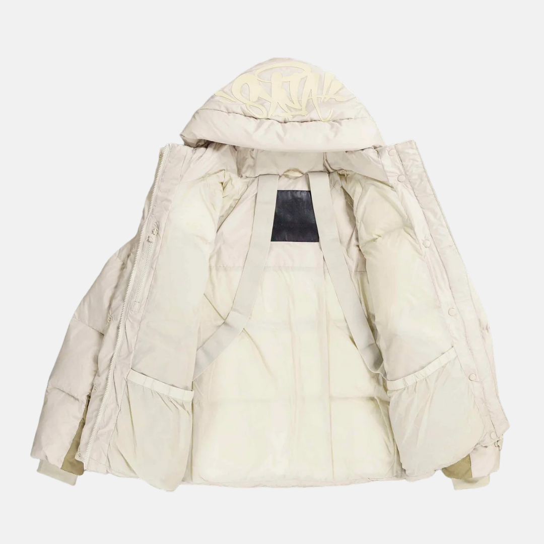 Syna Down Puffer Jacket - Cream - No Sauce The Plug