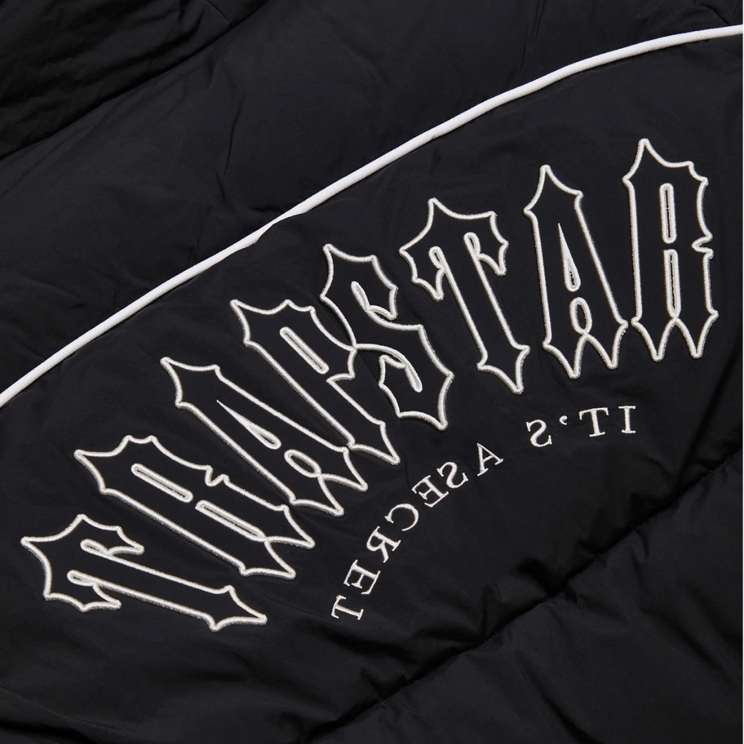 Trapstar Irongate Arch Pipping Puffer - Black/White - No Sauce The Plug