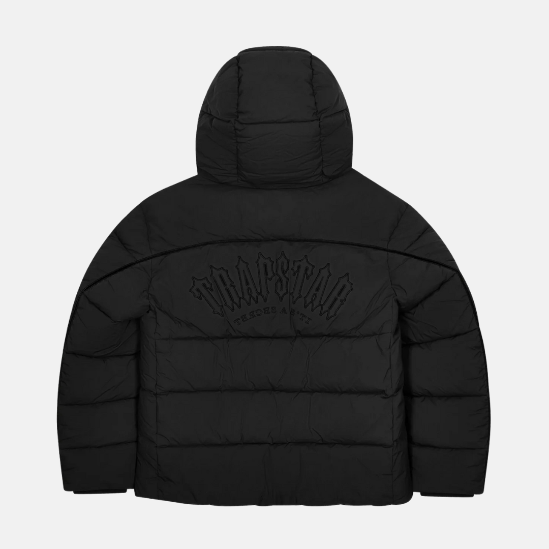 Trapstar Irongate Arch Pipping Puffer - Blackout - No Sauce The Plug