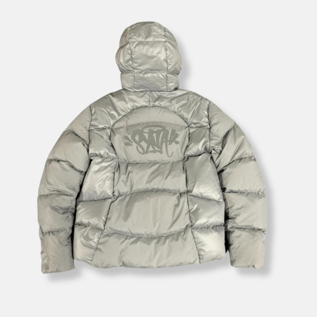 Syna Wave Puffer Jacket - Grey - No Sauce The Plug