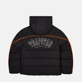 Trapstar Irongate Arch Pipping Puffer - Black/Orange - No Sauce The Plug