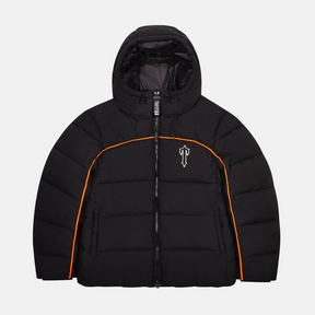Trapstar Irongate Arch Pipping Puffer - Black/Orange - No Sauce The Plug