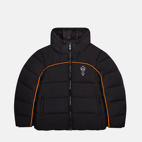 Trapstar Irongate Arch Pipping Puffer - Black/Orange - No Sauce The Plug