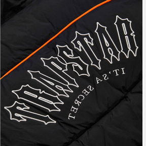 Trapstar Irongate Arch Pipping Puffer - Black/Orange - No Sauce The Plug