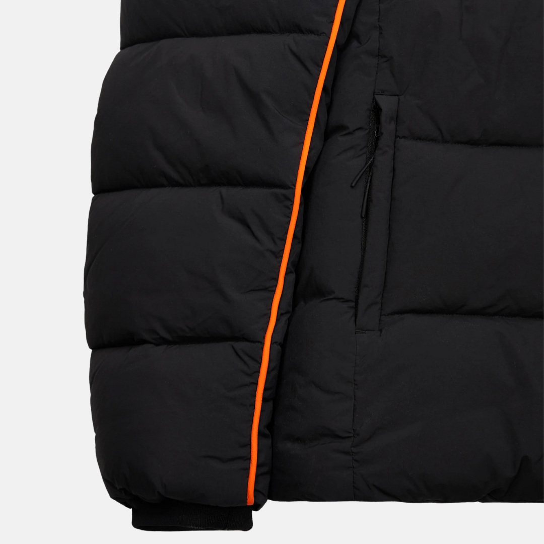 Trapstar Irongate Arch Pipping Puffer - Black/Orange - No Sauce The Plug