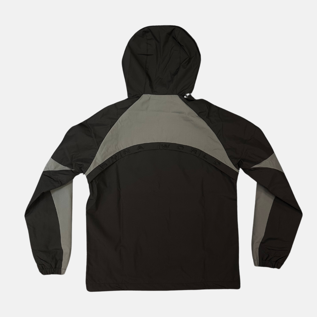 Syna Logo Vortex Woven Jacket - Blackout - No Sauce The Plug