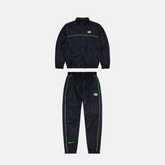 Syna Logo Shell Tracksuit - Black/Neon Green - No Sauce The Plug
