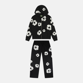 Denim Tears Cotton Wreath Zip Tracksuit - Black - No Sauce The Plug