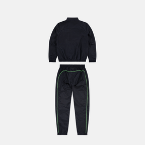 Syna Logo Shell Tracksuit - Black/Neon Green - No Sauce The Plug