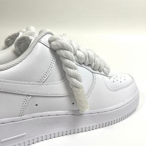 Rope Air Force 1 - Pure White - No Sauce The Plug
