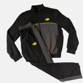 Syna Logo Shell Tracksuit - Black/Grey/Volt - No Sauce The Plug