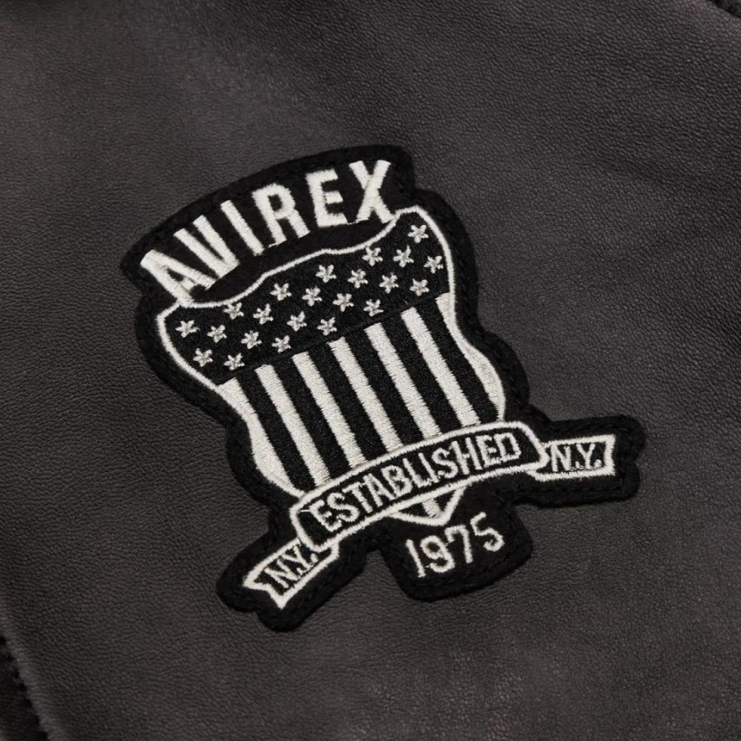 Trapstar X Avirex Icon Leather Jacket - Black - No Sauce The Plug