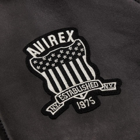 Trapstar X Avirex Icon Leather Jacket - Black - No Sauce The Plug