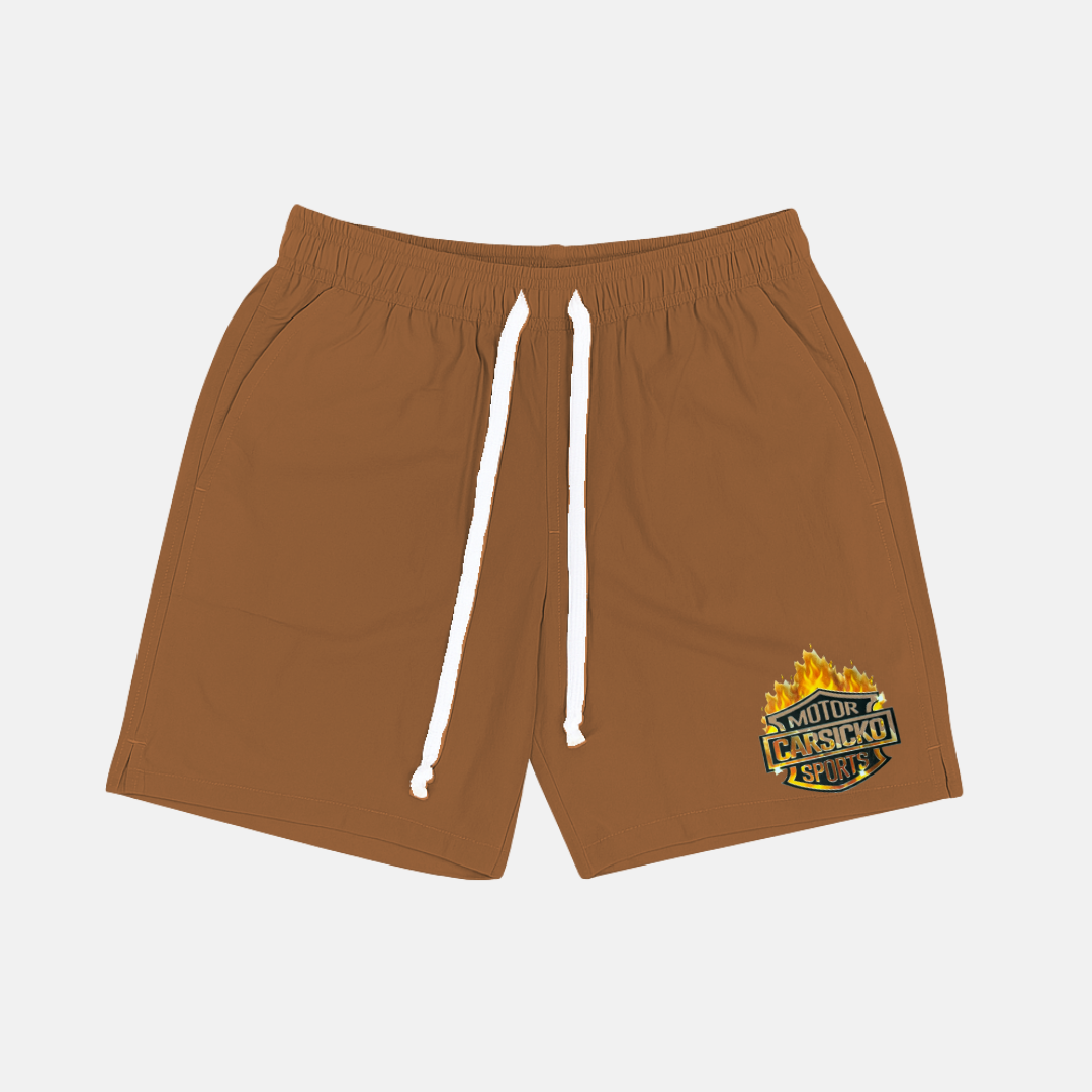 Carsicko Windbreaker Shorts - Brown - No Sauce The Plug