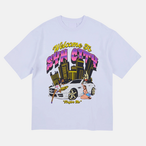 Syna T-Shirt - White - Syn City - No Sauce The Plug