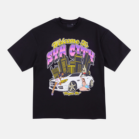 Syna T-Shirt - Black - Syn City - No Sauce The Plug