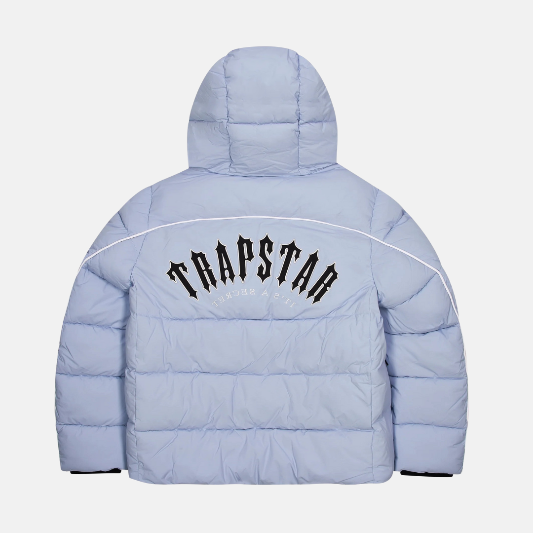Trapstar Irongate Arch Pipping Puffer - Ice Blue - No Sauce The Plug