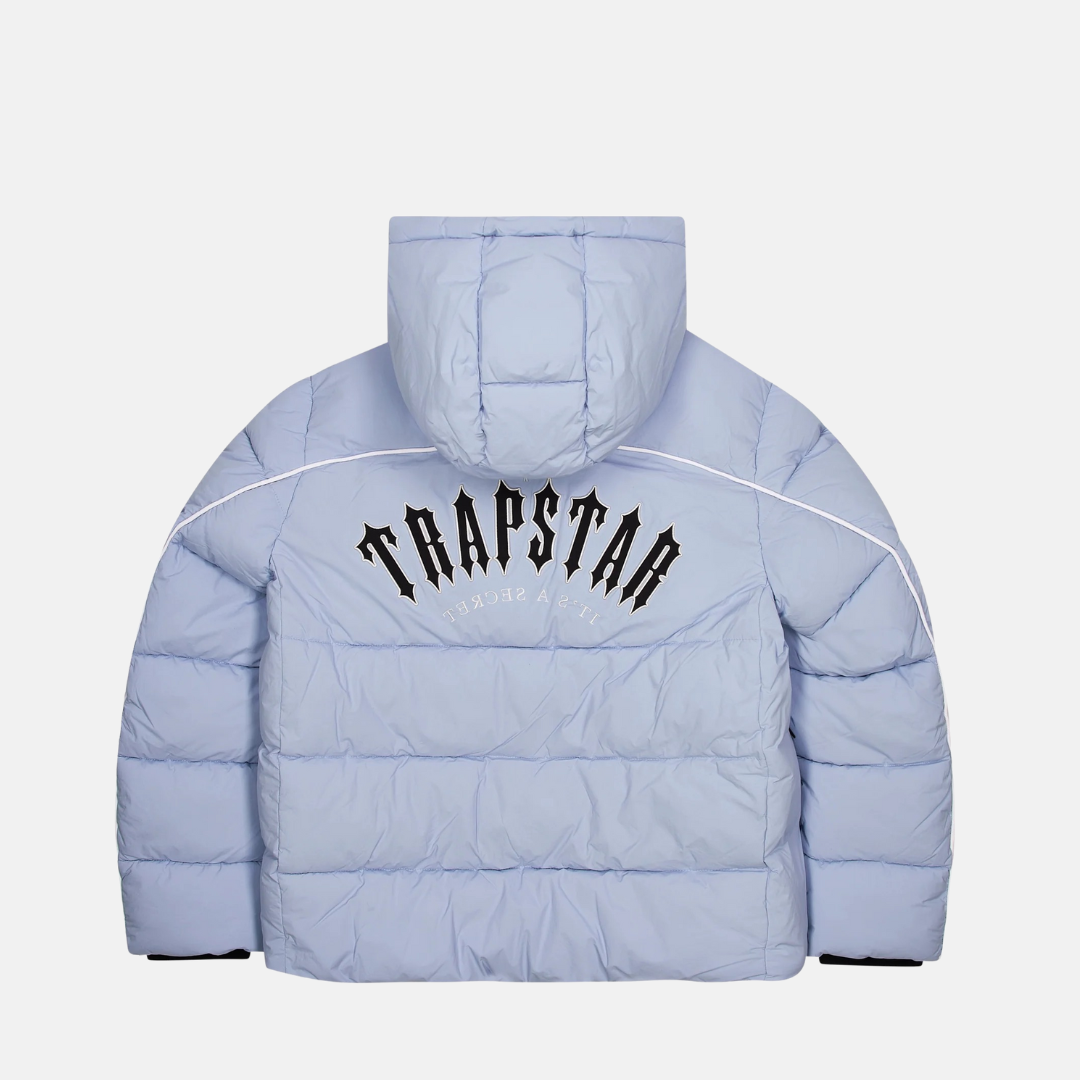 Trapstar Irongate Arch Pipping Puffer - Ice Blue - No Sauce The Plug