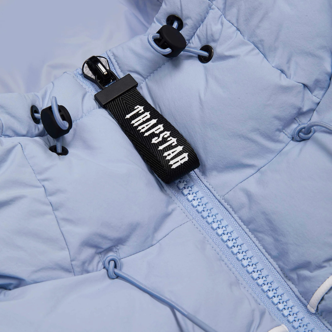 Trapstar Irongate Arch Pipping Puffer - Ice Blue - No Sauce The Plug