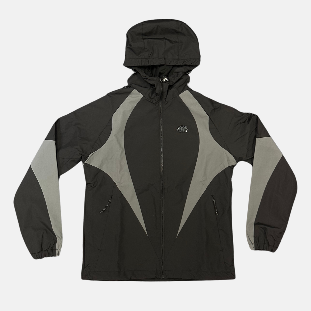 Syna Logo Vortex Woven Jacket - Blackout - No Sauce The Plug