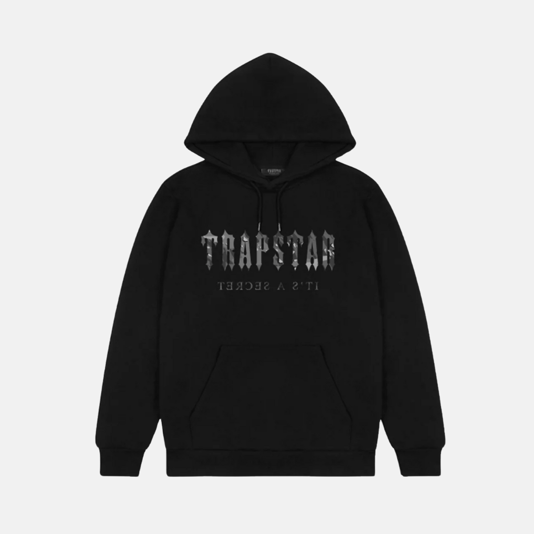 Trapstar Decoded Hoodie - Blackout Camo - No Sauce The Plug