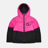 Trapstar Hyperdrive Hooded Puffer - Black/Pink - No Sauce The Plug