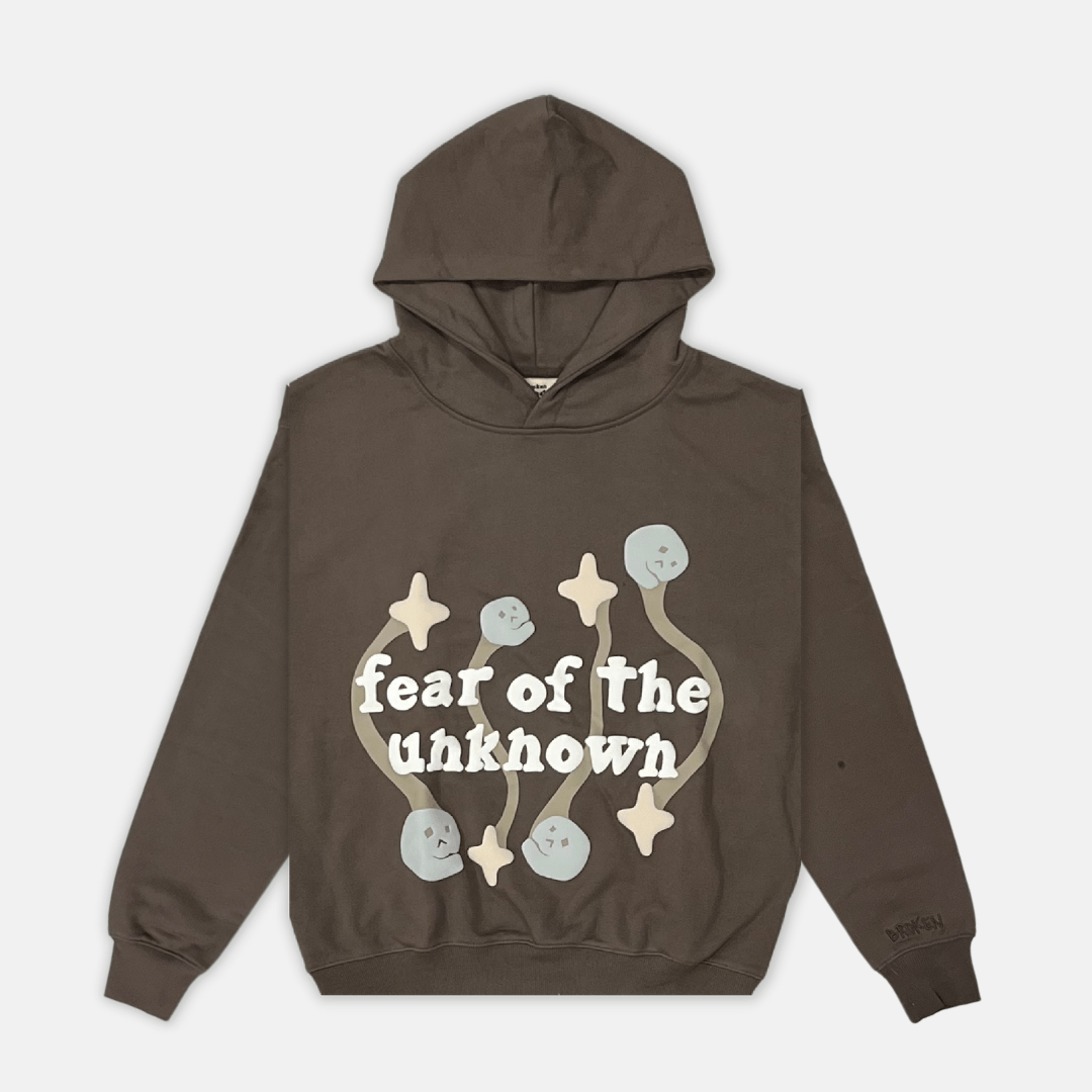 Broken Planet Hoodie - Fear of The Unknown - Granite Brown - No Sauce The Plug
