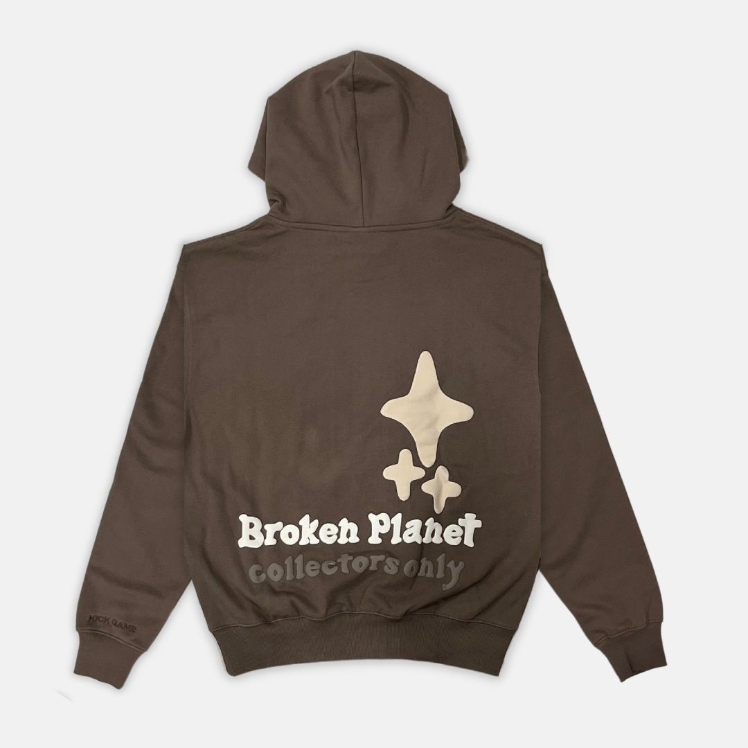 Broken Planet Hoodie - Fear of The Unknown - Granite Brown - No Sauce The Plug