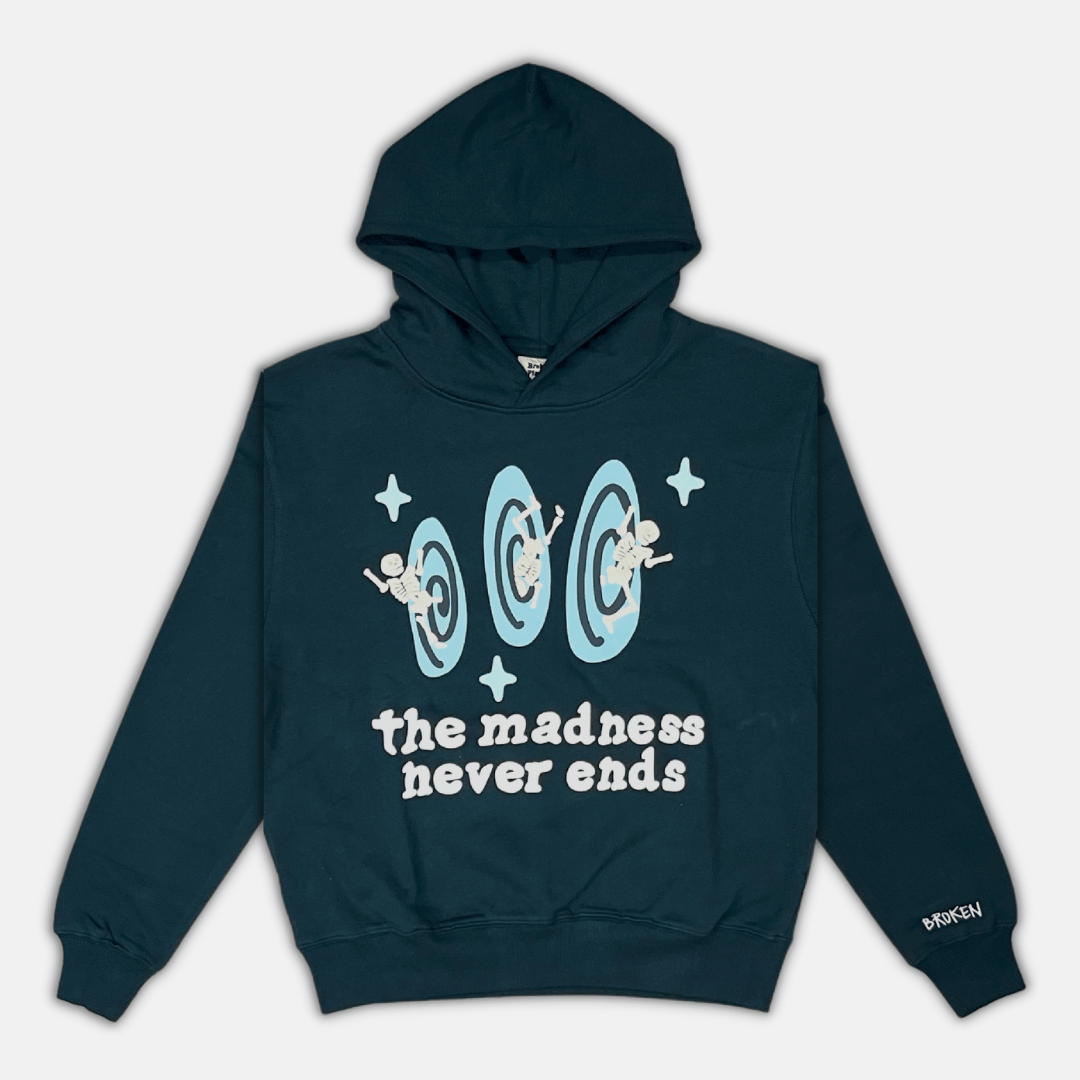 Broken Planet Hoodie - The Madness Never Ends - Sapphire - No Sauce The Plug