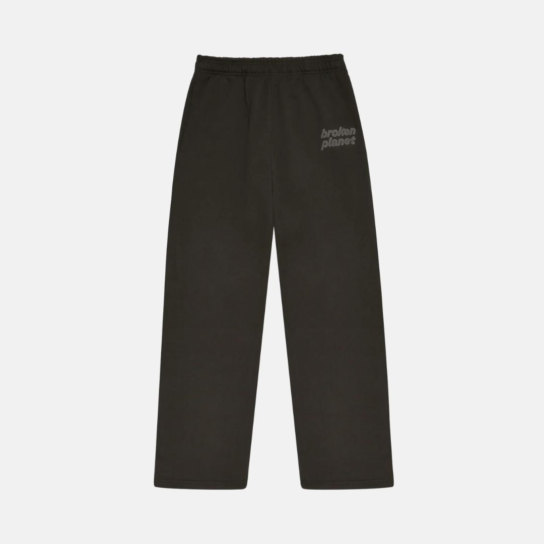 Broken Planet Straight Leg Sweatpants - Soot Black - No Sauce The Plug