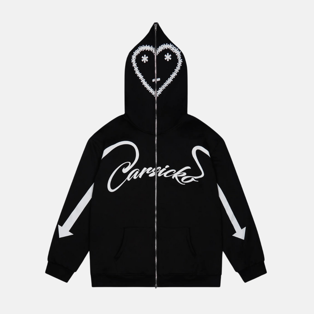 Carsicko Love Spread Zip Up Hoodie - Black - No Sauce The Plug