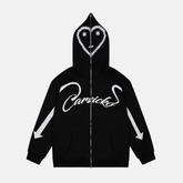 Carsicko Love Spread Zip Up Hoodie - Black - No Sauce The Plug