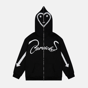 Carsicko Love Spread Zip Up Hoodie - Black - No Sauce The Plug