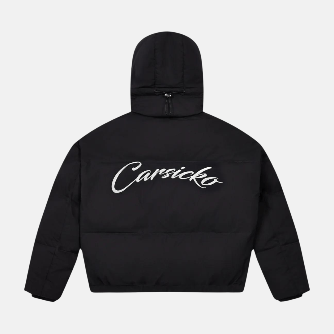 Carsicko Logo Puffer Jacket - Black - No Sauce The Plug