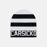 Carsicko Lane beanie - Black / White - No Sauce The Plug