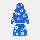 Denim Tears Zipper Shorts Set - Blue - No Sauce The Plug