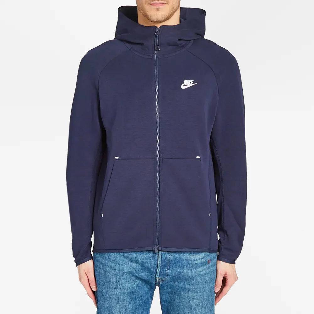Nike Tech Fleece Hoodie - Navy (2nd Gen) - No Sauce The Plug