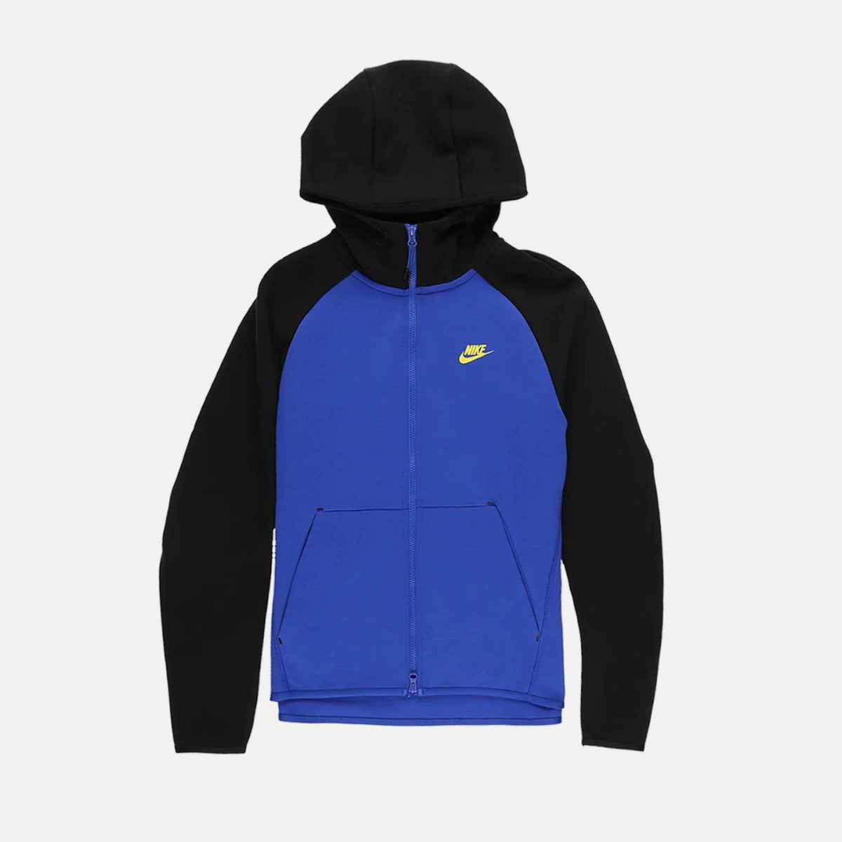 Nike Tech Fleece Hoodie - Black, Blue & Yellow (2nd Gen) - No Sauce The Plug