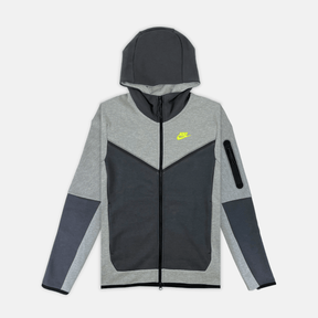 Nike Tech Fleece Hoodie - Grey / Anthracite / Volt (3rd Gen) - No Sauce The Plug