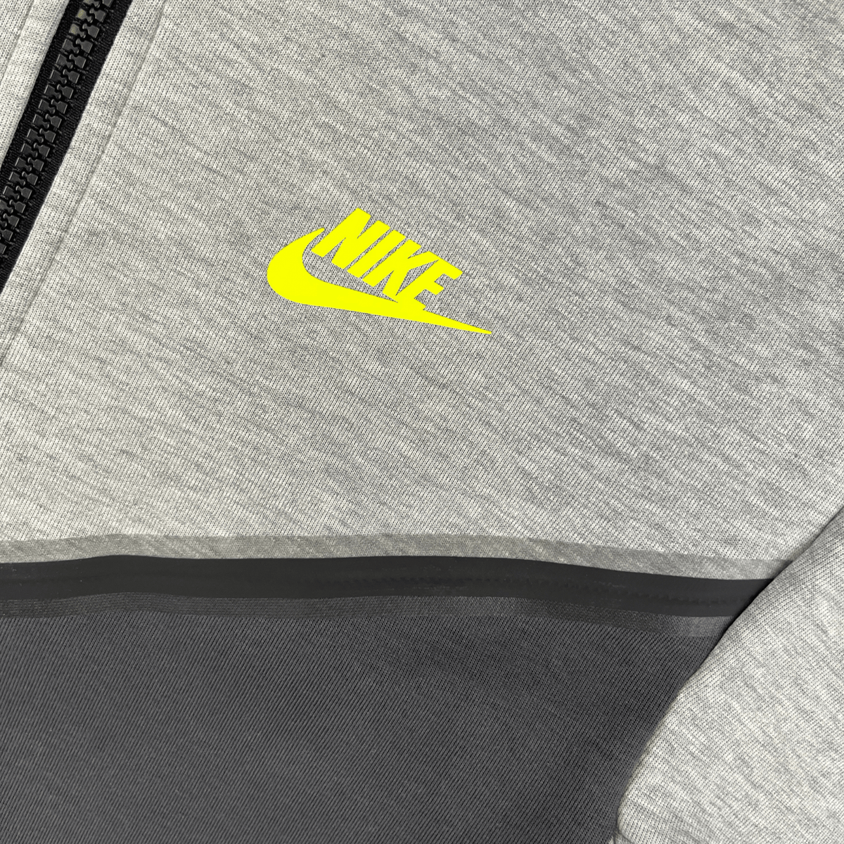 Nike Tech Fleece Hoodie - Grey / Anthracite / Volt (3rd Gen) - No Sauce The Plug