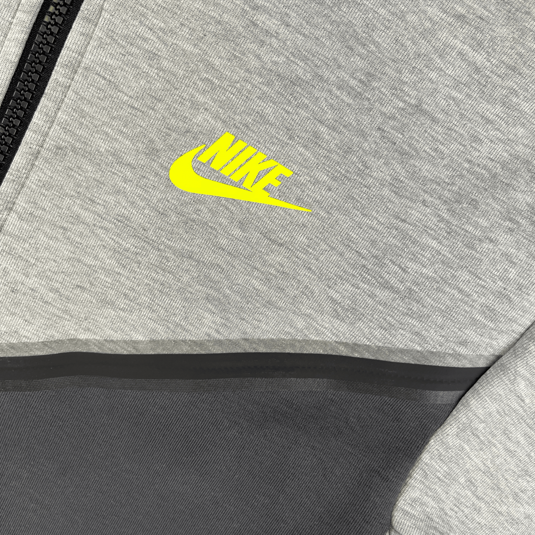 Nike Tech Fleece Hoodie - Grey / Anthracite / Volt (3rd Gen) - No Sauce The Plug