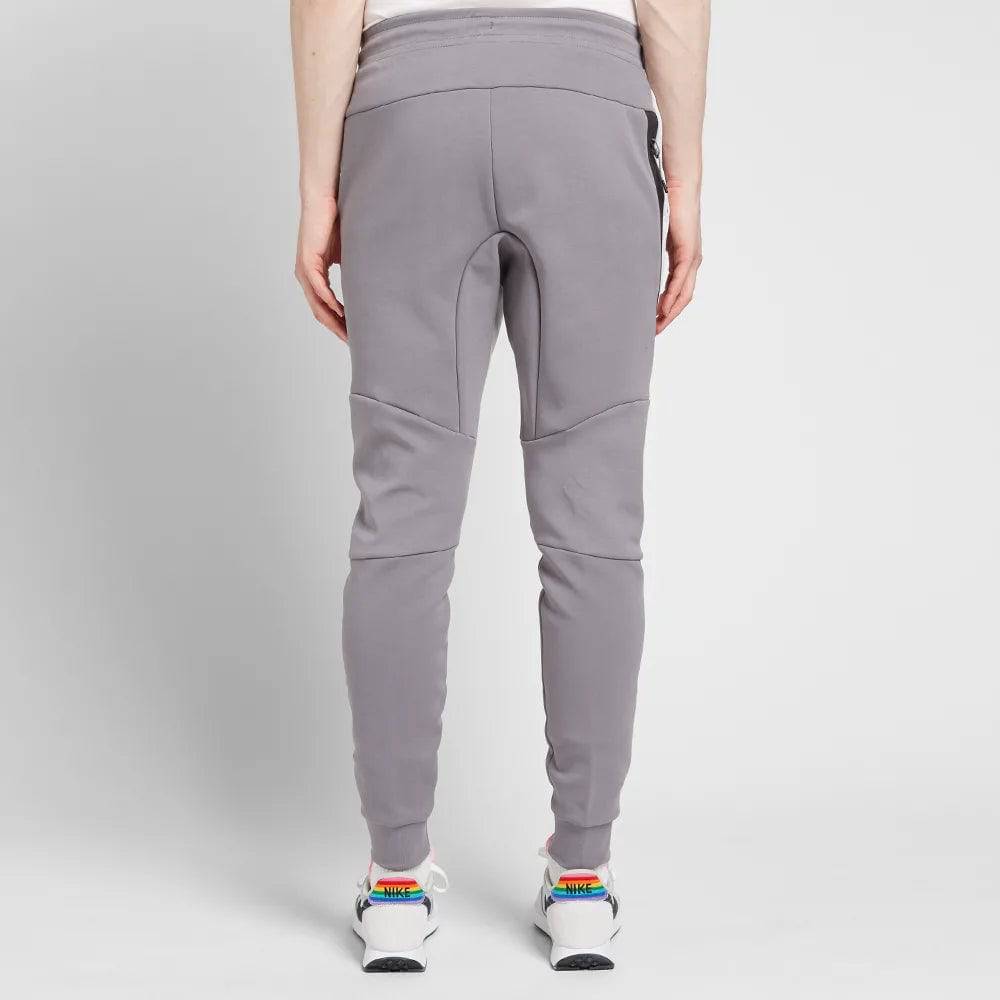 Nike Tech Fleece Joggers - Gun Smoke Grey & White (Old Season) - No Sauce The Plug