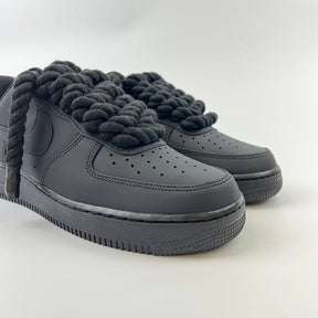 Rope Air Force 1 - Matte Black - No Sauce The Plug